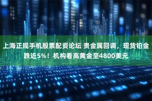 上海正规手机股票配资论坛 贵金属回调，现货铂金跌近5%！机构看高黄金至4800美元